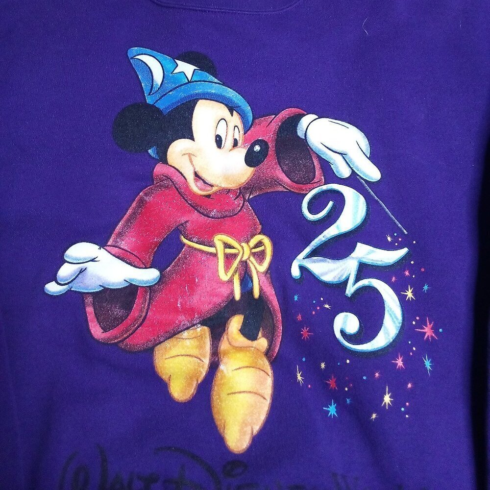 Vintage Disney Wizard Mickey Inc. 25th Anniversary Crewneck Sweatshirt